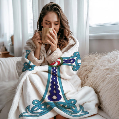 Armenian Khachkar Cross Plush Velveteen Blanket – Diaspora Heritage Gift