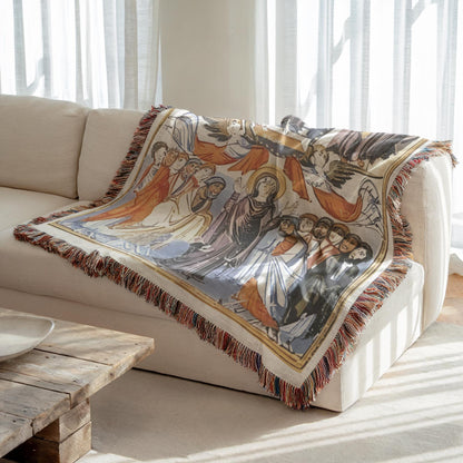 Armenian Lord's Prayer (Hayr Mer) Woven Cotton Blanket Miniature – Diaspora Heritage Gift - timelessbohochic.com