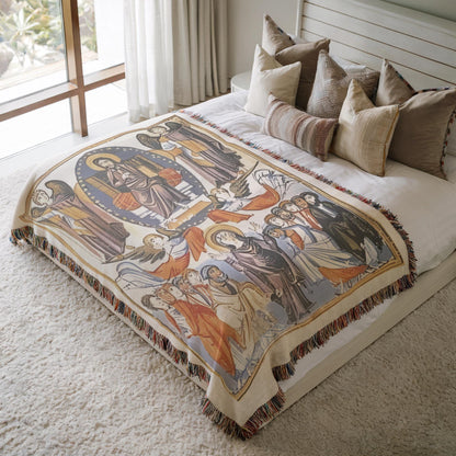 Armenian Lord's Prayer (Hayr Mer) Woven Cotton Blanket Miniature – Diaspora Heritage Gift - timelessbohochic.com