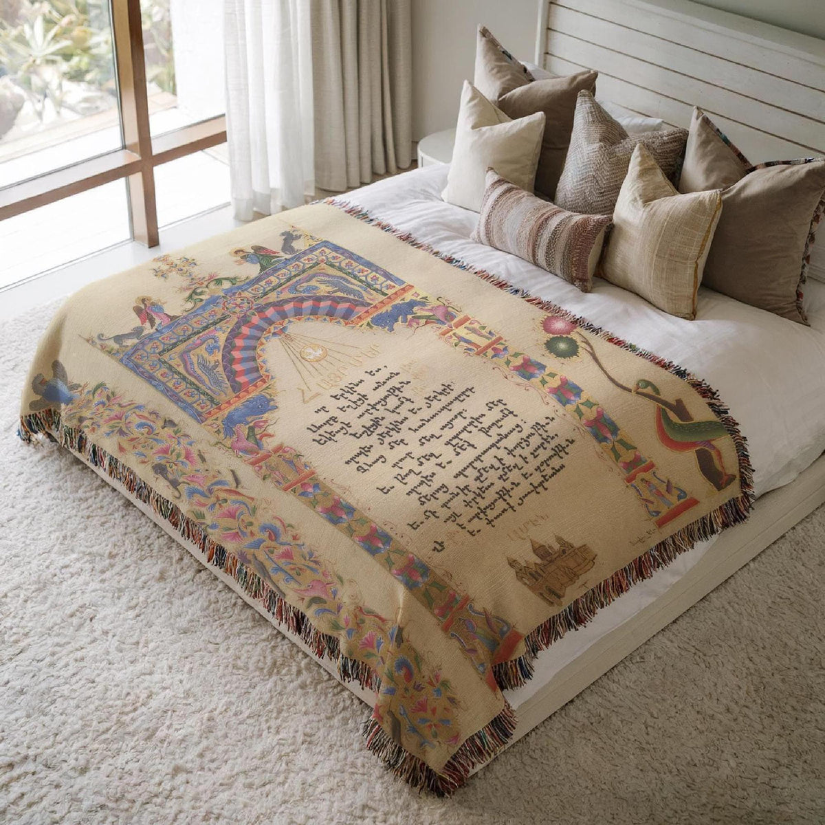 Armenian Lord's Prayer (Hayr Mer) Woven Cotton Blanket Scriptures – Diaspora Heritage Gift - timelessbohochic.com