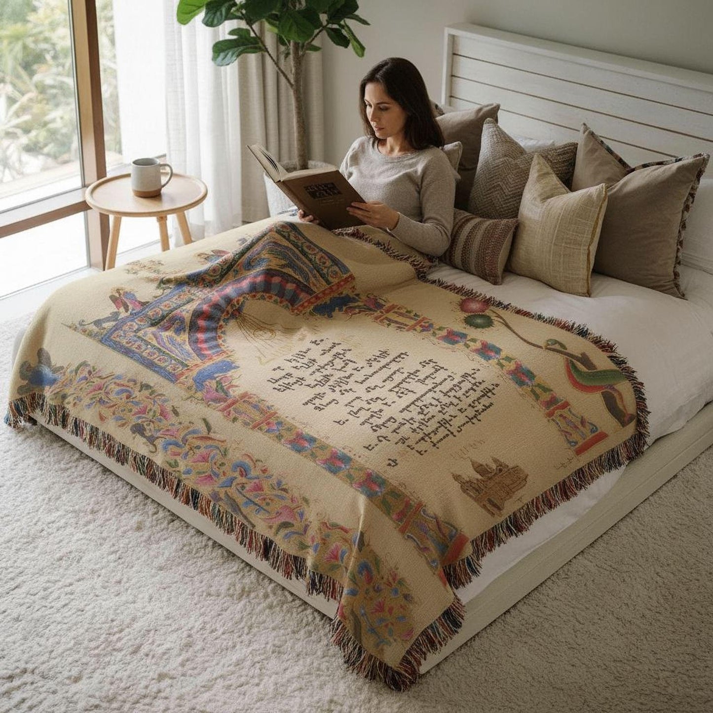 Armenian Lord's Prayer (Hayr Mer) Woven Cotton Blanket Scriptures – Diaspora Heritage Gift - timelessbohochic.com