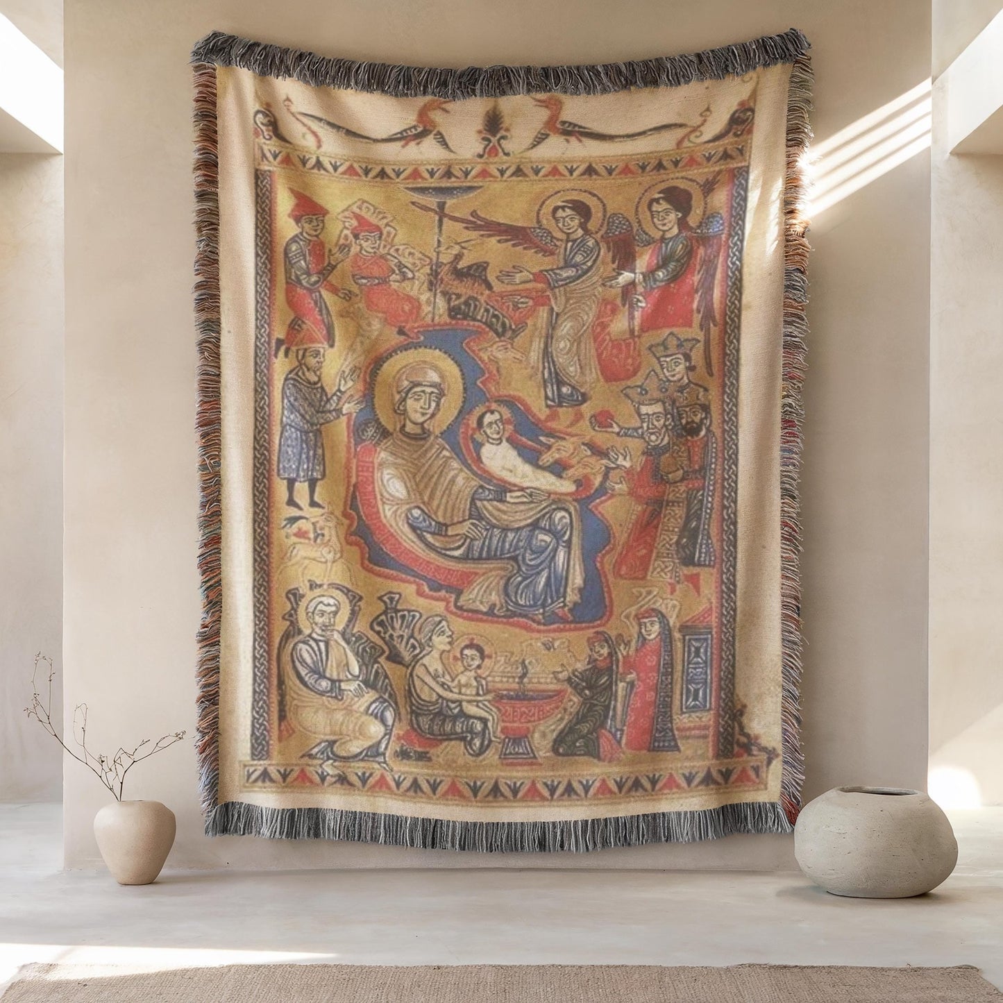 Armenian Monogram Woven Wall Tapestry – Armenian Christmas Gift - timelessbohochic.com
