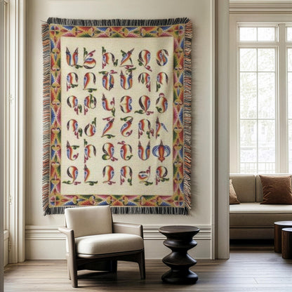 Armenian Multicolor Monogram Woven Wall Tapestry – Personalised Gift - timelessbohochic.com