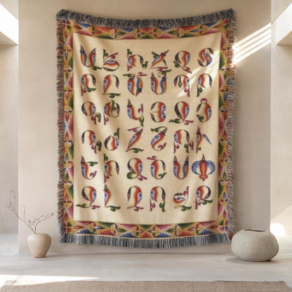 Armenian Multicolor Monogram Woven Wall Tapestry – Personalised Gift - timelessbohochic.com