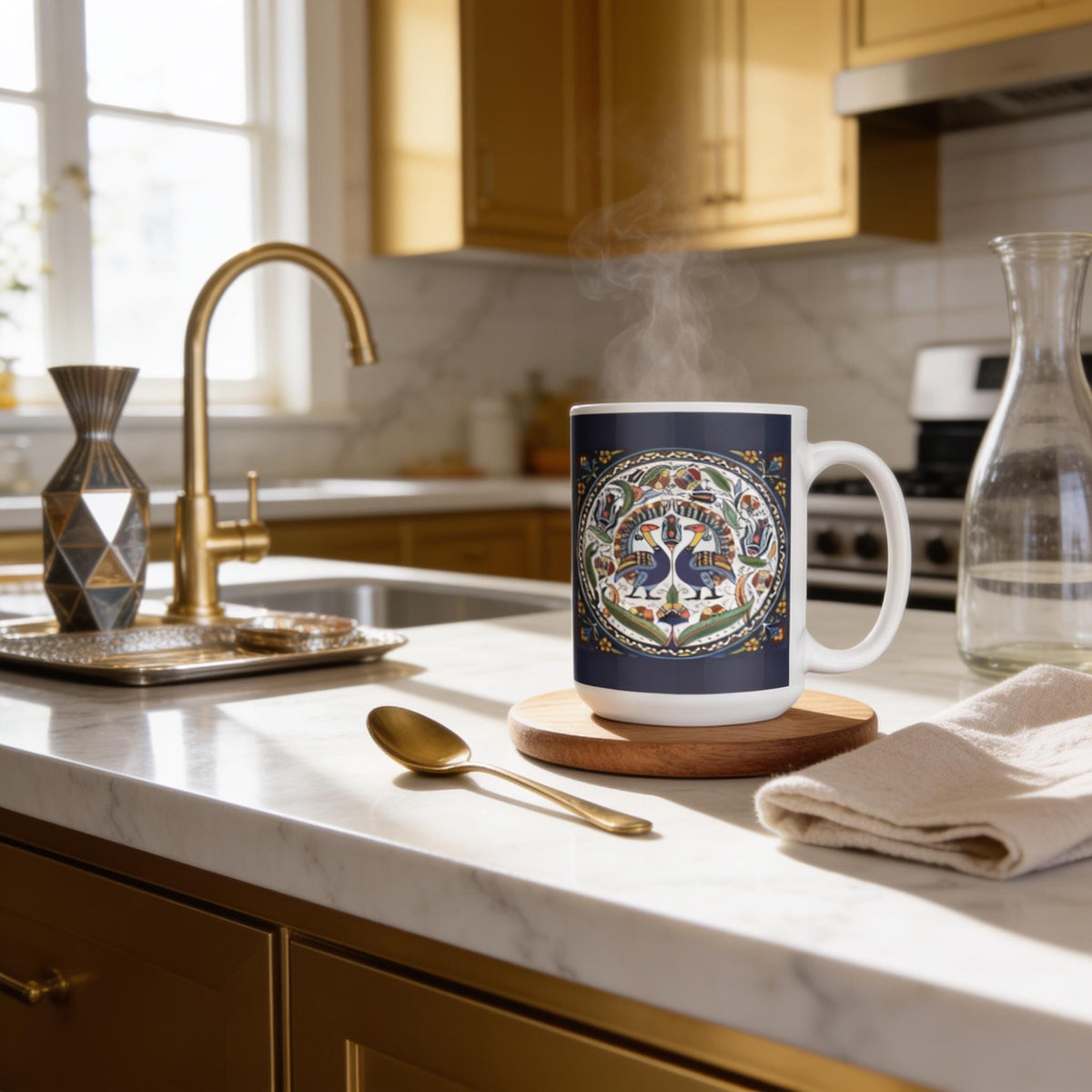 Armenian Navy Monogram Ceramic Mug – Personalised Gift