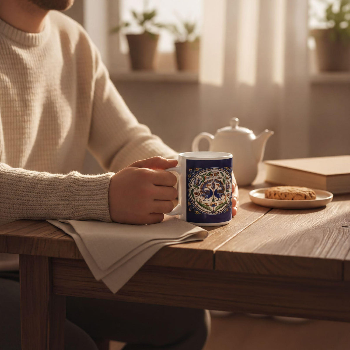 Armenian Navy Monogram Ceramic Mug – Personalised Gift