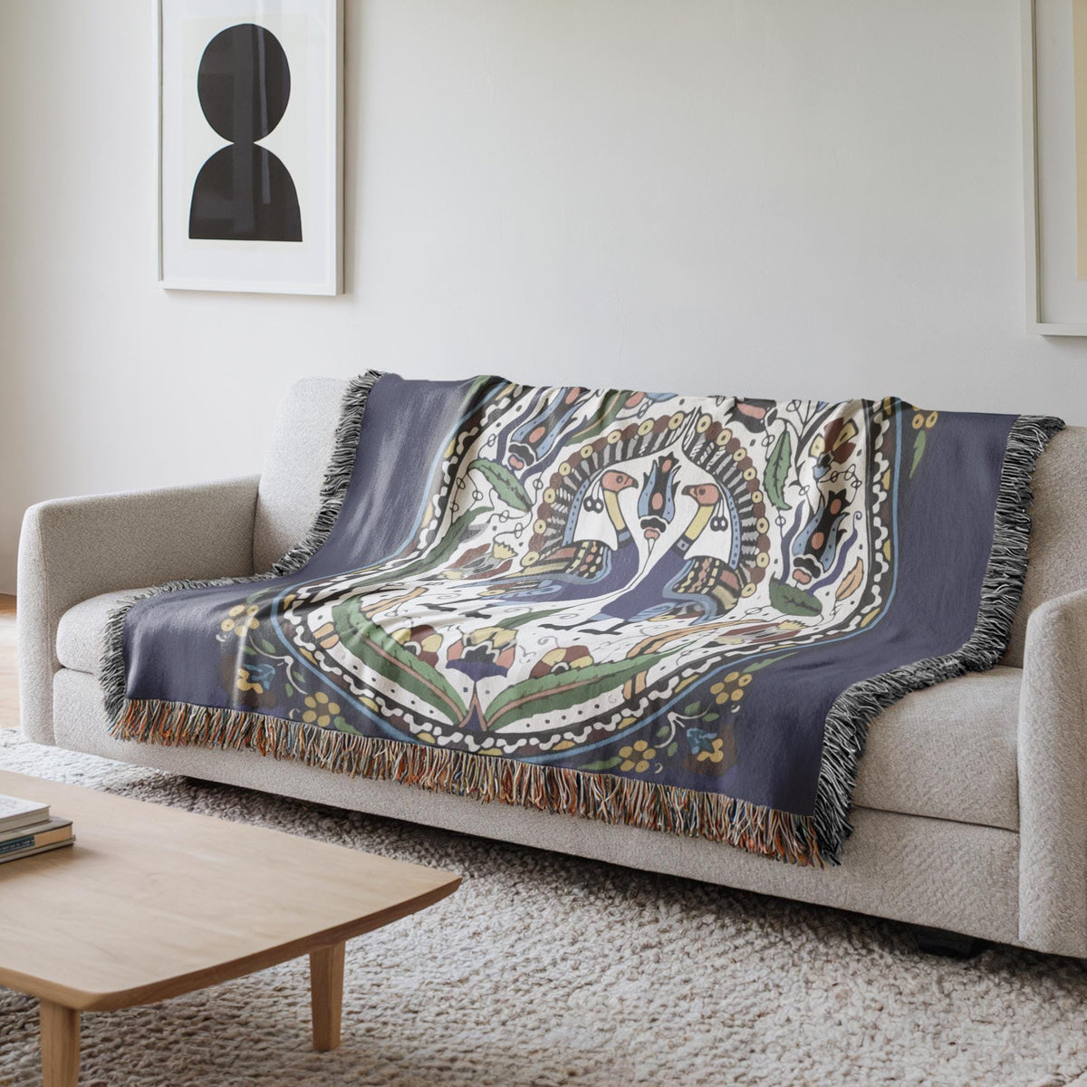Armenian Ornamental Woven Cotton Blanket – Diaspora Heritage Gift - timelessbohochic.com