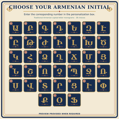 Armenian Personalised Pomegranate & Alphabet Pillow Cover - timelessbohochic.com