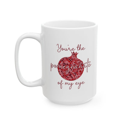Armenian Pomegranate Ceramic Mug with Saying, Personalized - timelessbohochic.com