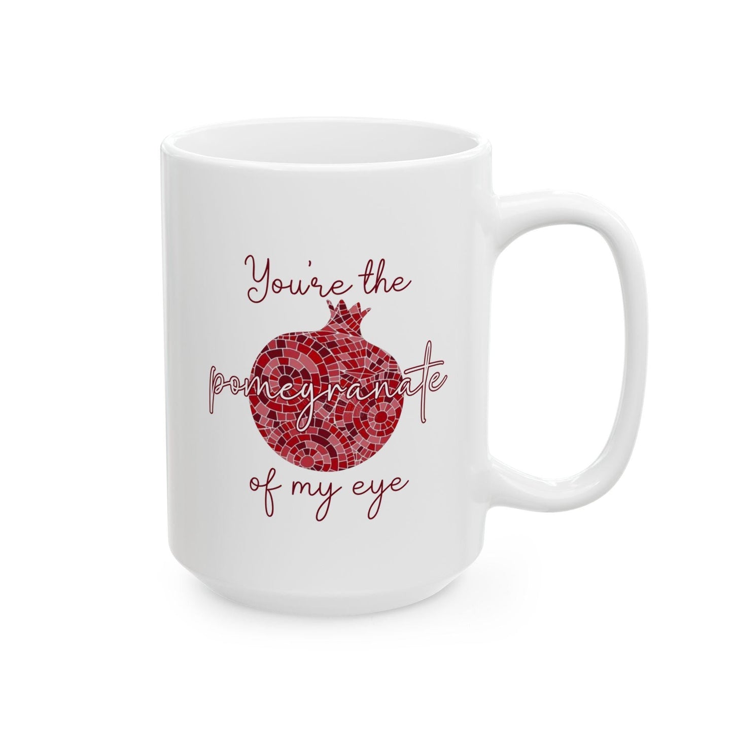 Armenian Pomegranate Ceramic Mug with Saying, Personalized - timelessbohochic.com