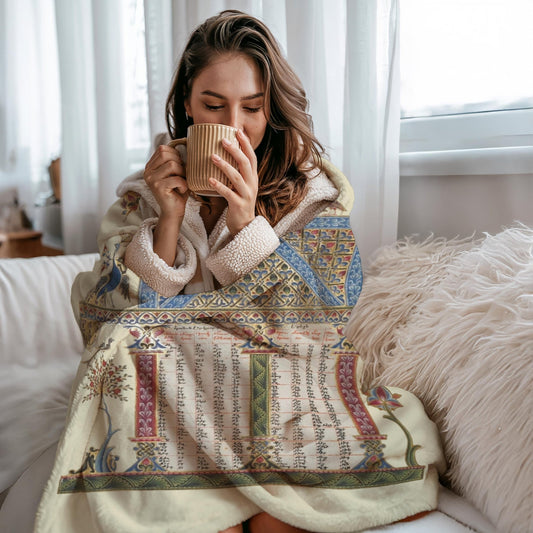 Armenian Sacred Scene Plush Velveteen Blanket Prayer – Diaspora Heritage Gift - timelessbohochic.com
