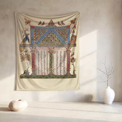 Armenian Sacred Scene Plush Velveteen Blanket Prayer – Diaspora Heritage Gift - timelessbohochic.com