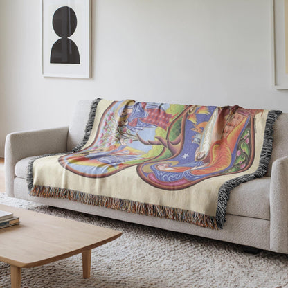 Armenian Sacred Scene Woven Wall Tapestry – Armenian Christmas Gift - timelessbohochic.com