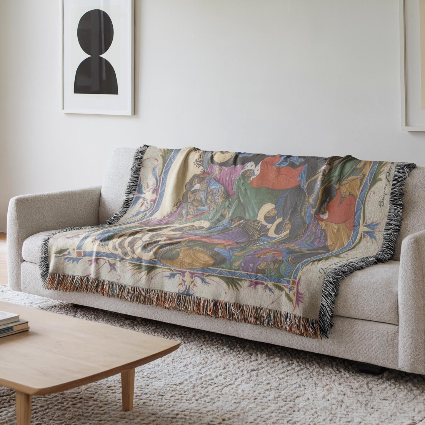 Armenian Sacred Scene Woven Wall Tapestry – Diaspora Heritage Gift