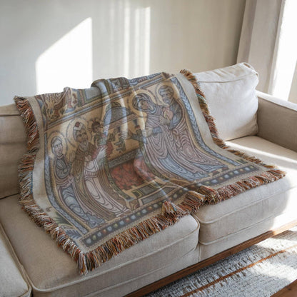 Presentation of Jesus at the Temple Armenian woven wall tapestry - Diaspora Heritage Gift - timelessbohochic.com