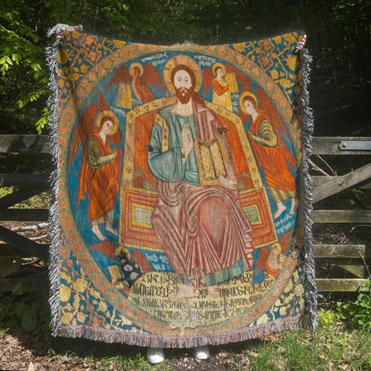 Armenian Sacred Scene Woven Wall Tapestry Jesus – Diaspora Heritage Gift - timelessbohochic.com