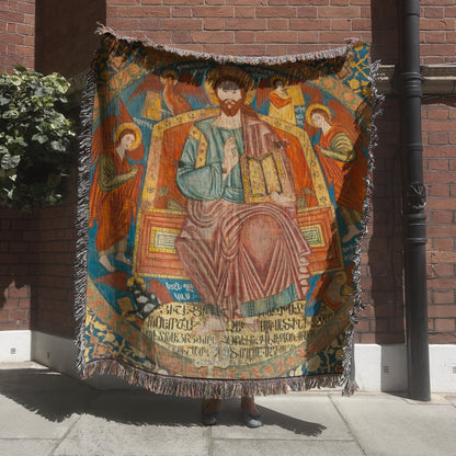 Armenian Sacred Scene Woven Wall Tapestry Jesus – Diaspora Heritage Gift - timelessbohochic.com