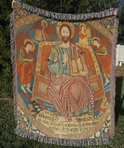 Armenian Sacred Scene Woven Wall Tapestry Jesus – Diaspora Heritage Gift - timelessbohochic.com