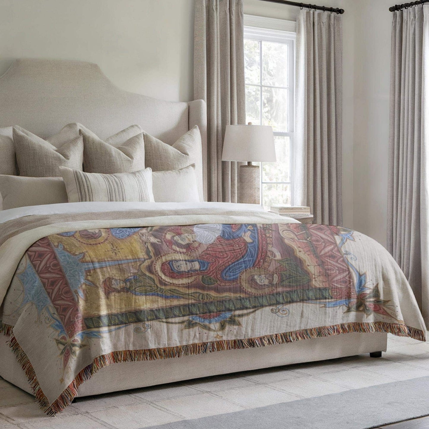 Nativity Armenian Woven Wall Tapestry II – Diaspora Heritage Gift - timelessbohochic.com
