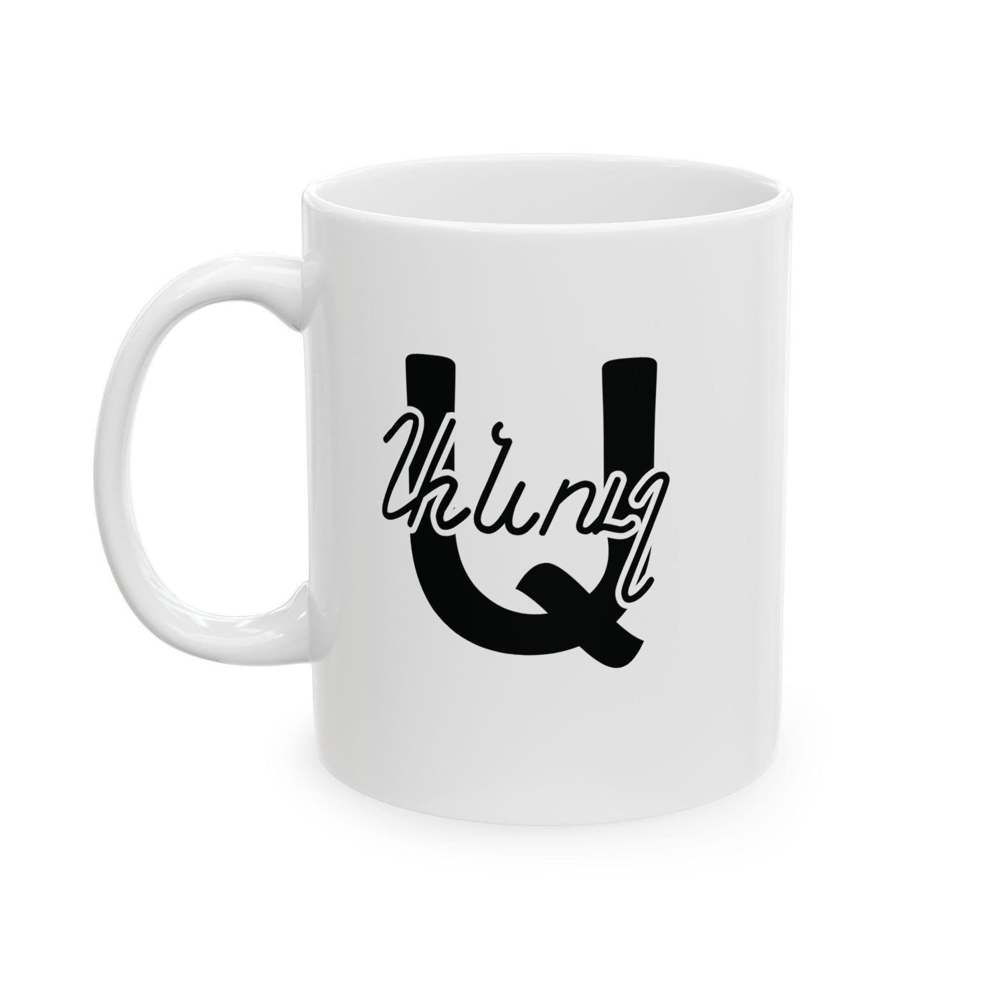 Armenian White Alphabet Ceramic Mug – Armenian Christmas Gift