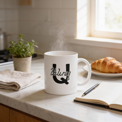 Armenian White Alphabet Ceramic Mug – Armenian Christmas Gift