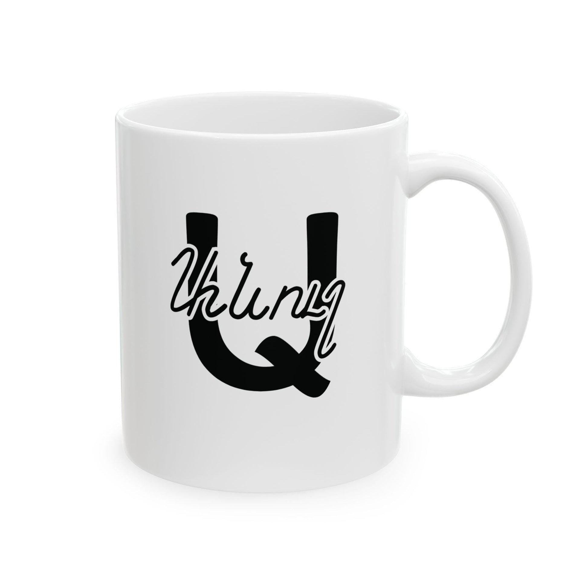 Armenian White Alphabet Ceramic Mug – Armenian Christmas Gift