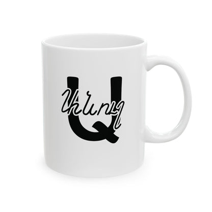 Armenian White Alphabet Ceramic Mug – Armenian Christmas Gift