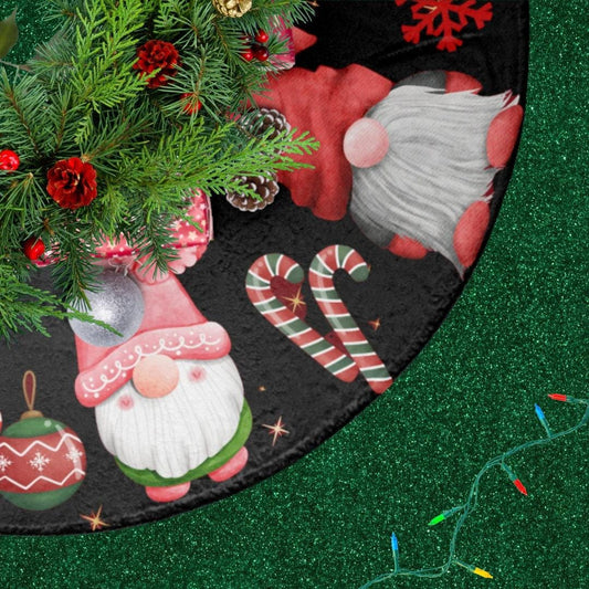 Gnome Christmas Tree Skirt – Cute Gnome Patterns | Festive Holiday Tree Wrap