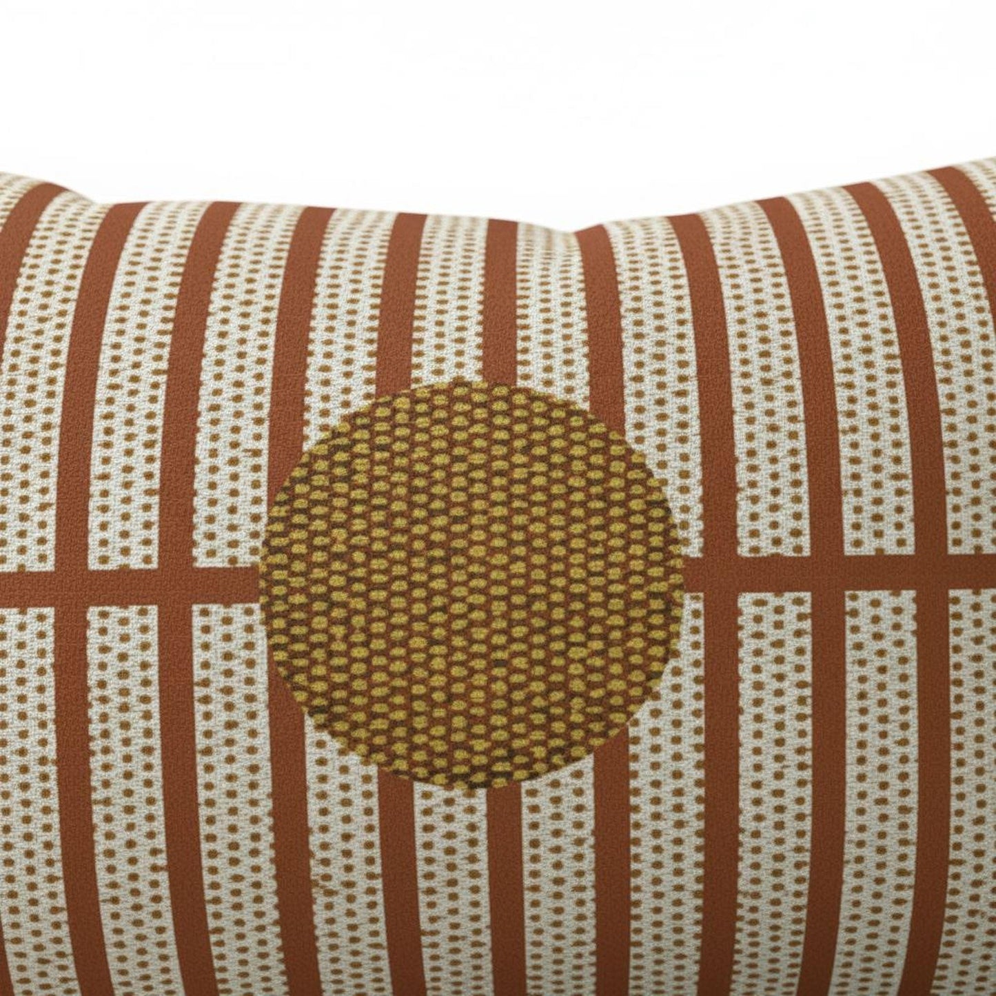 Scandinavian Inspired throw pillow with geometric pattern styled on a sofa or bed