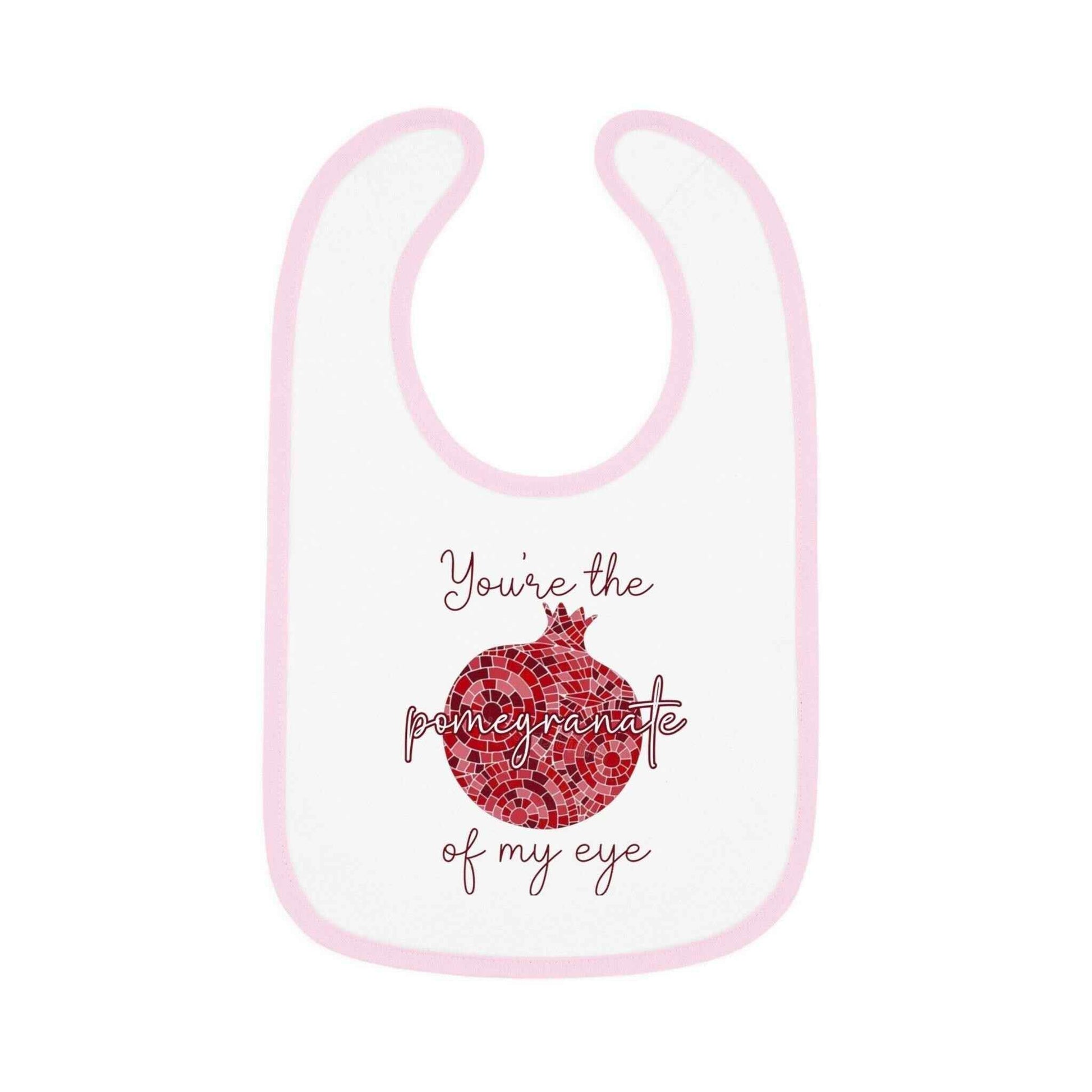 Armenian Baby Bib - Pomegranate Baby Bib With Soft Cotton Fabric & Velcro Closure - timelessbohochic.com