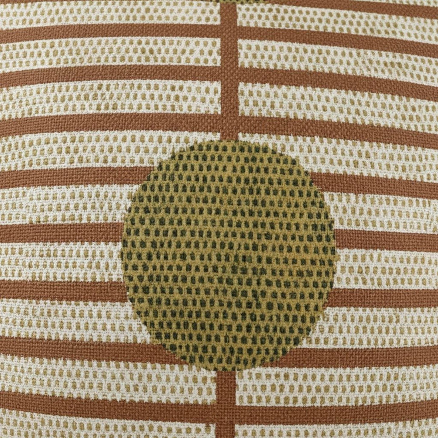 Scandinavian Inspired throw pillow with woven pattern styled on a sofa or bed