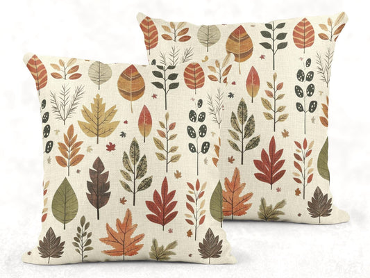 Autumn Leaves Pillow – Fall Decorative Cushion | Cozy Seasonal Throw Pillow