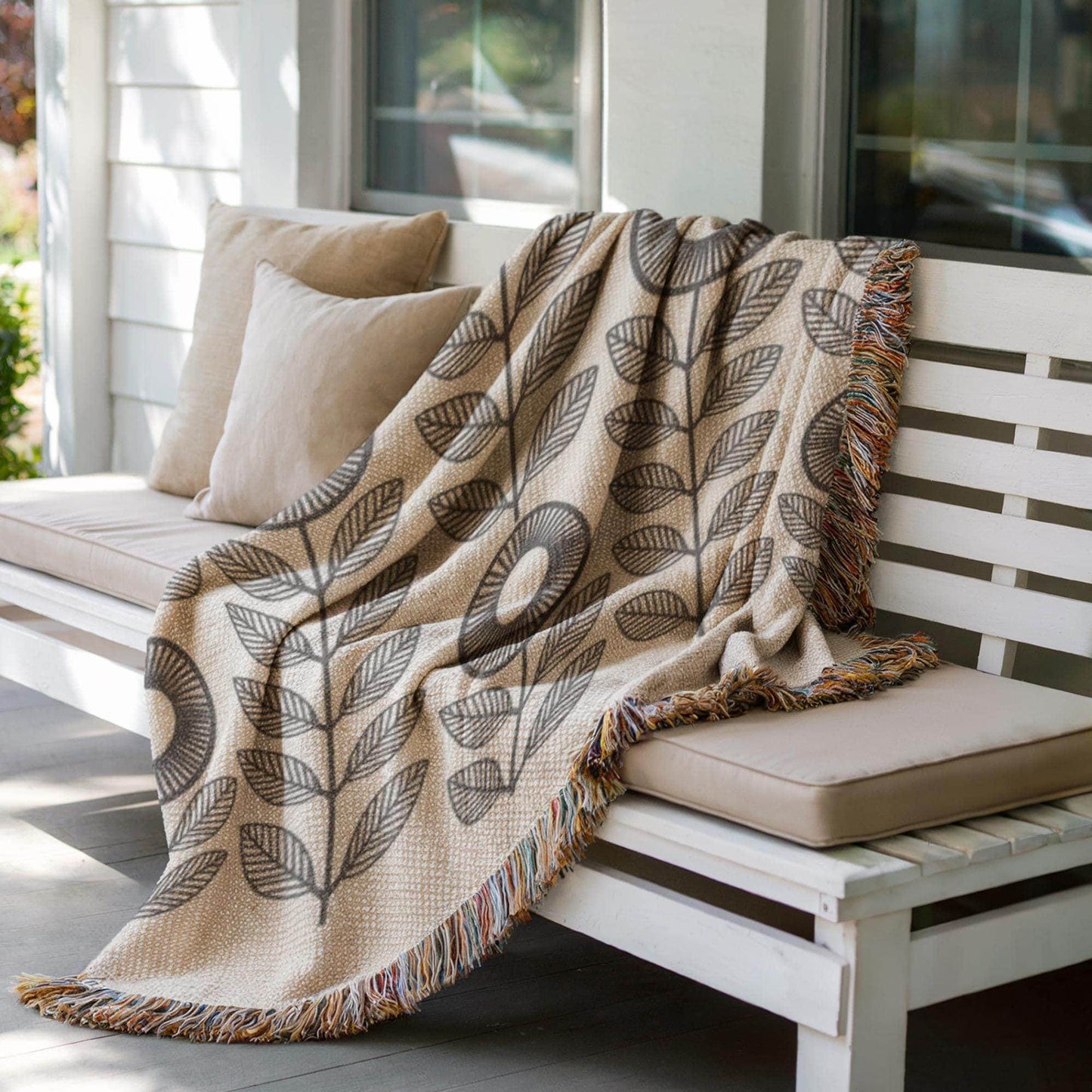 Woven Tapestry Floral Pattern - Cottagecore Style Textured Textile Art - timelessbohochic.com