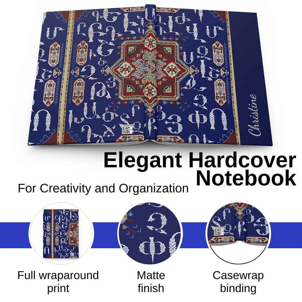 Armenian Alphabet Notebook - Elegant Hardcover Journal With Matte Finish - timelessbohochic.com