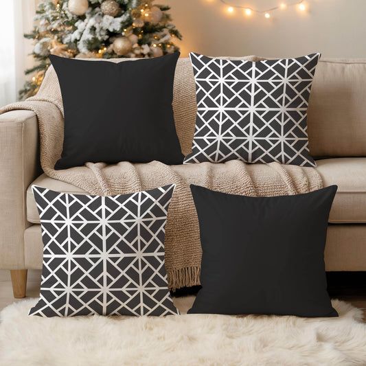 Modern Throw Pillow - Geometric Pattern Cushion | Double Sided Cotton Sofa Cushion - timelessbohochic.com