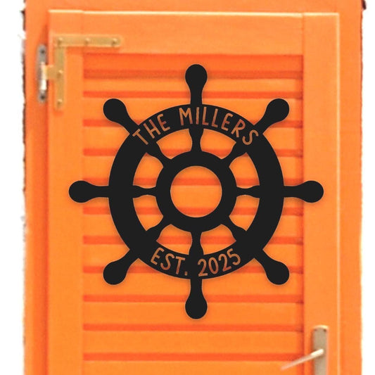 Personalized Boat Rudder Sign - Custom Nautical Wall Decor | Coastal Home Gift
