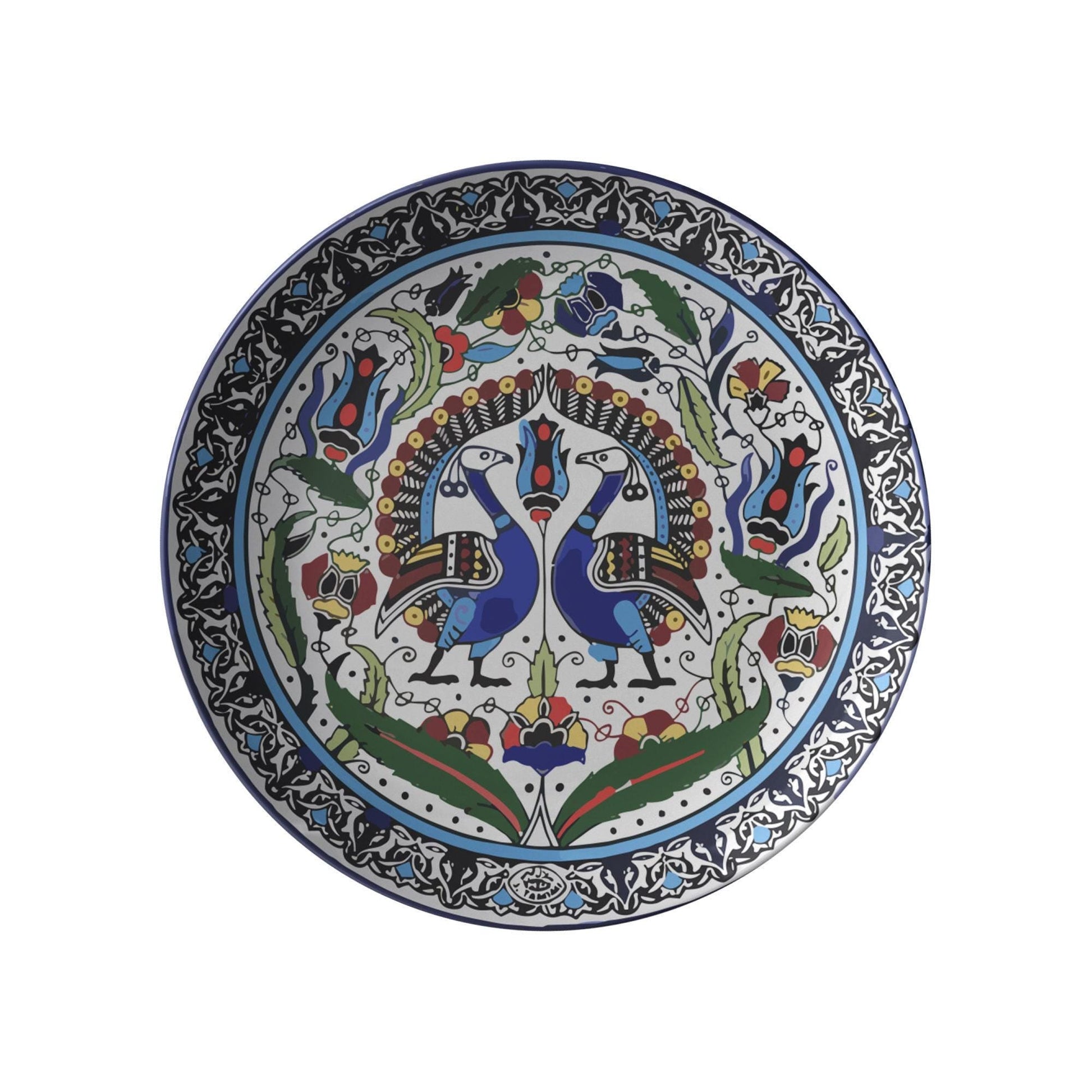 Armenian Peacocks Tableware – Handmade Bone China Plates | Traditional Armenian Dishware Set