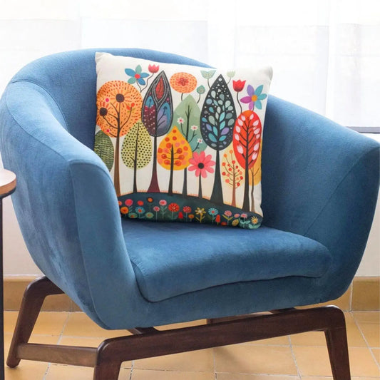 Nordic Forest Pillow Sham Lagom Tree Design Scandi Woodland Art Eco-Friendly Home Decor Mysa Pattern Nature Lover Gift Hygge Bedstemor Gift