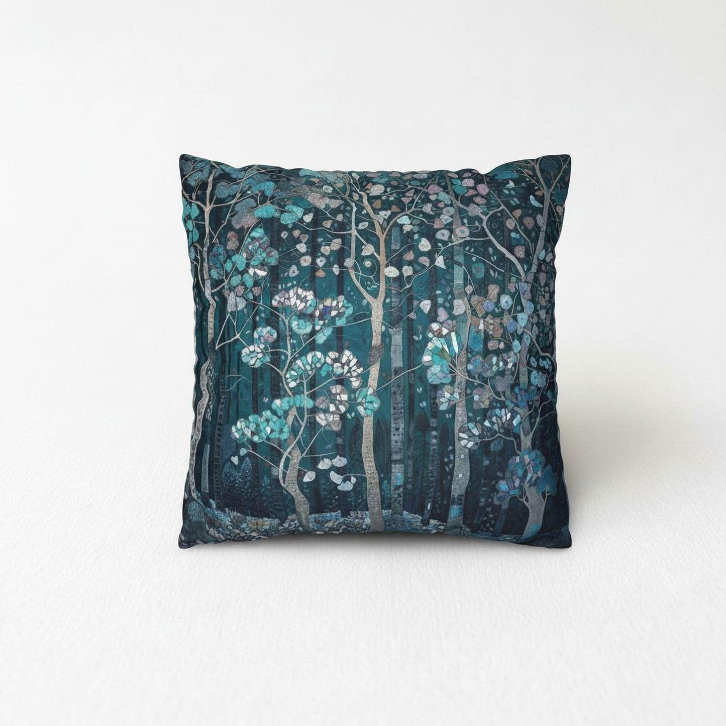 Modern Geometric pillow cover with geometric pattern styled on a sofa or bed