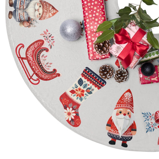 Nordic Christmas Tree Skirt – Scandinavian Holiday Decor | Cozy Winter Tree Skirt