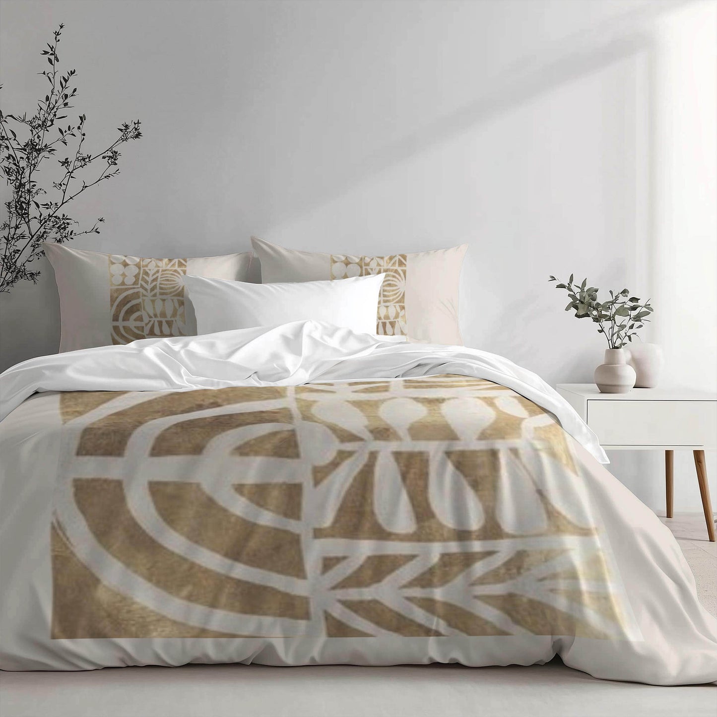 Modern Bedding Set – Mid Century Duvet Cover & Pillowcases, Soft Breathable 3 Piece Bedspread - timelessbohochic.com