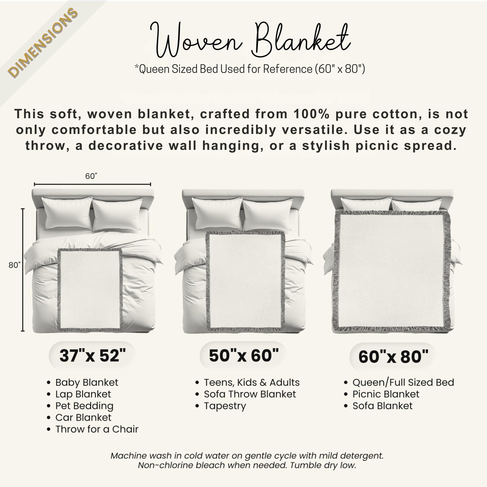 Marine Captain Blanket – Personalized Cotton Throw With Nautical Rope Knot Design