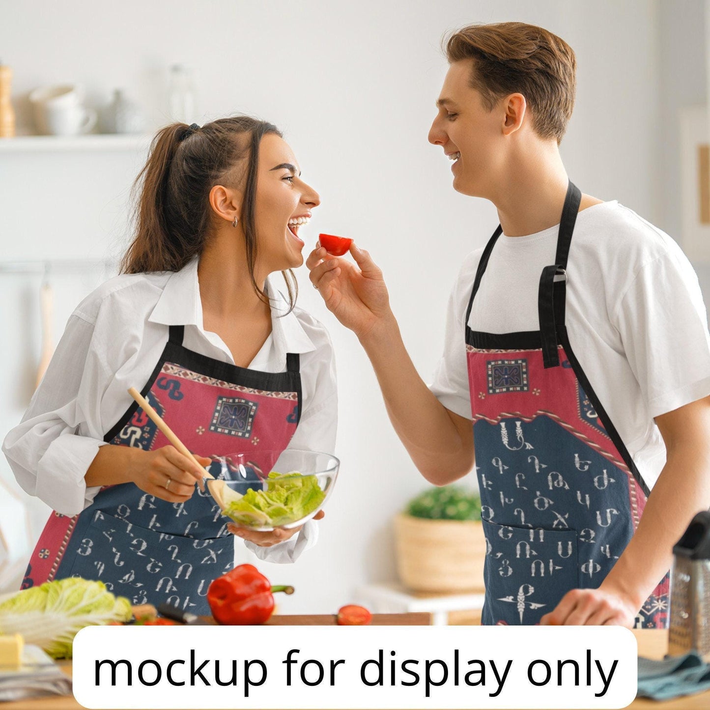 Armenian Alphabet Apron – Cultural Kitchen Apparel | Durable, Stylish Cooking Apron Gift