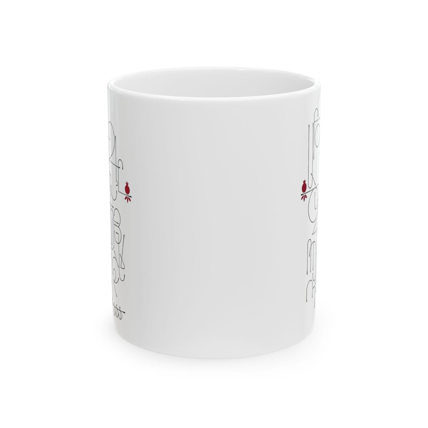 Contemporary Armenian Alphabet Ceramic Mug, Modern Script - timelessbohochic.com