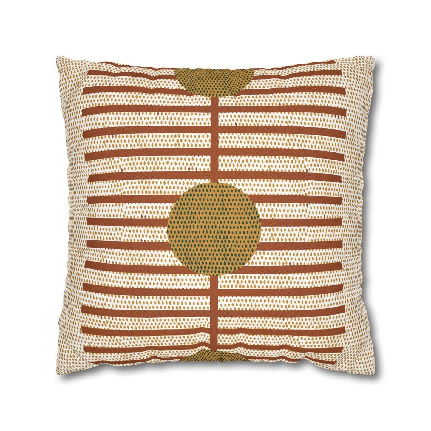 Scandinavian Inspired pillow cover with geometric pattern styled on a sofa or bed