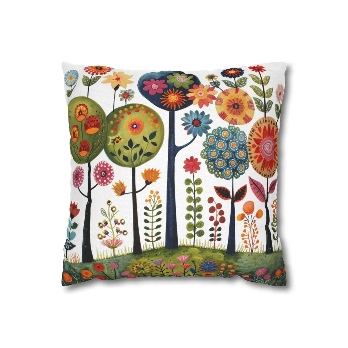 Scandi Tree Pillowcase – Nordic Cushion Cover With Concealed Zipper | Cozy Forestcore Sham