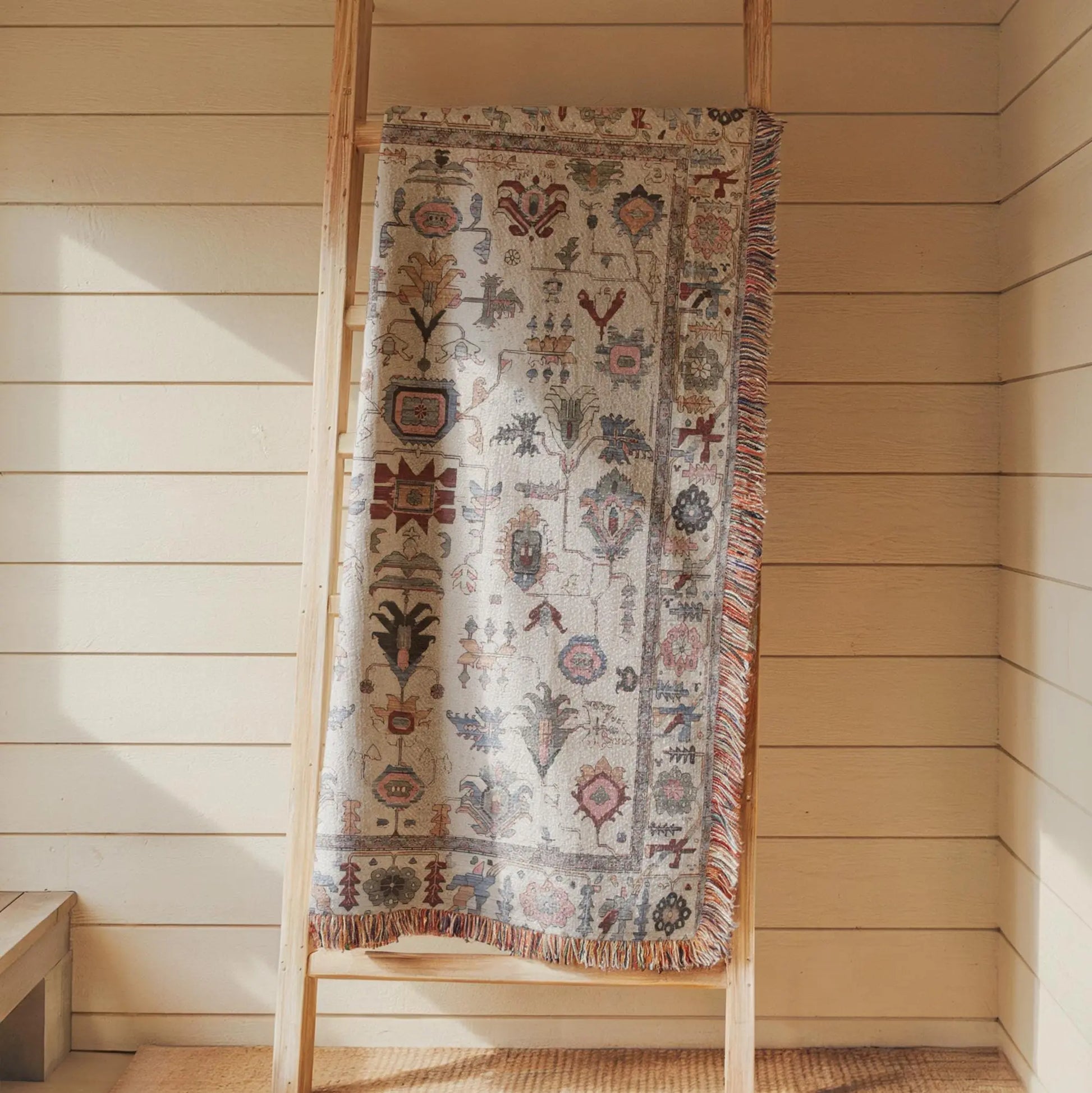 Turkish Rug Tapestry – Anatolian Wall Hanging | Bohemian Wall Decor, Cozy Cotton Blanket