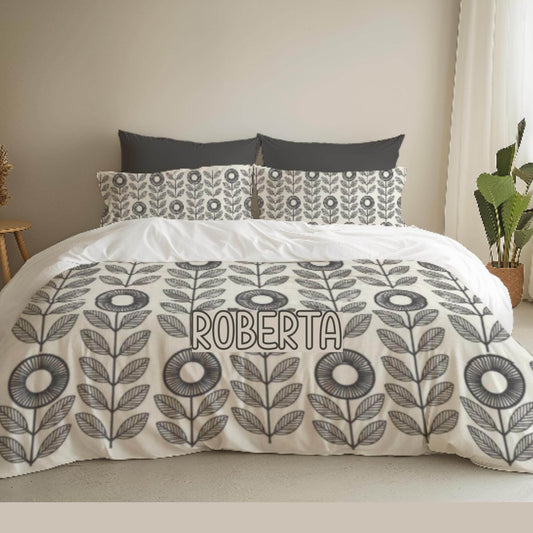 Floral Bedding Set - Sunflower Duvet Cover & Pillowcases | Soft Breathable 3 Piece Bedspread - timelessbohochic.com