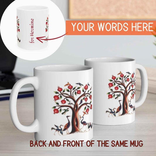 Armenian Tree of Life Mug - Personalized Coffee Cup | Custom Tea Mug Gift - timelessbohochic.com