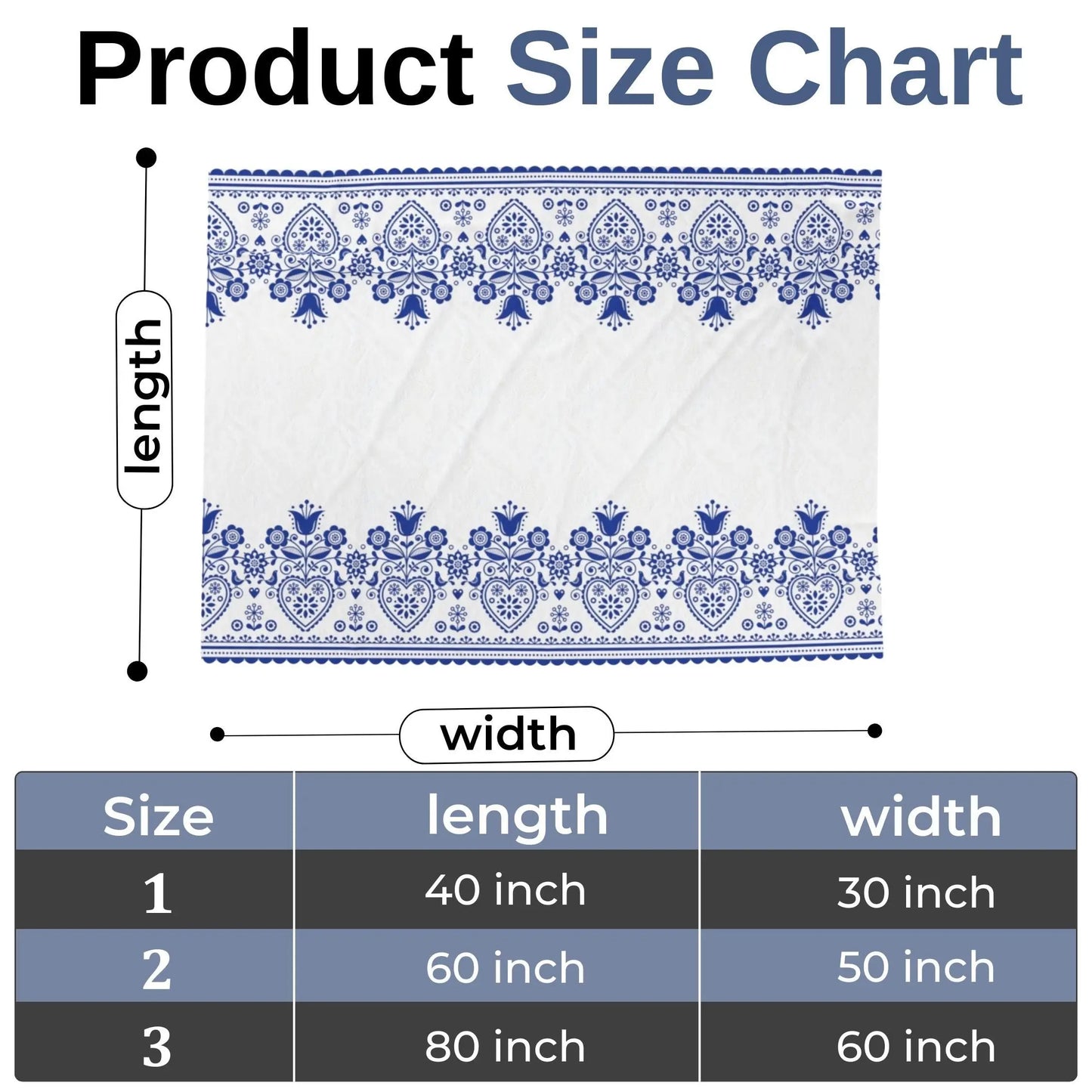 Soft Plush Blanket – Cozy Floral Sofa Throw with Blue Tulip Pattern | Scandi Home Decor